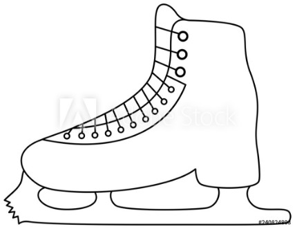 Picture of Ice skate icon Outline vector illustration